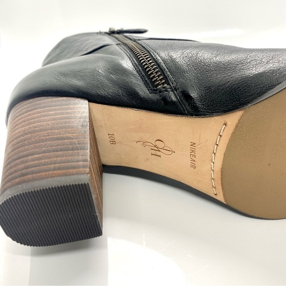 BLACK Cassidy Bootie Ankle Boot Block Heel - Picture 6 of 12